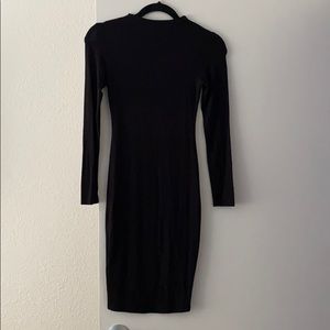 Naked wardrobe black midi dress